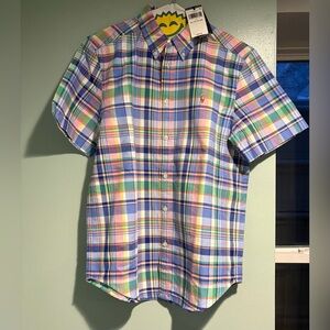 Polo Ralph Lauren Blue and Green Plaid Shirt